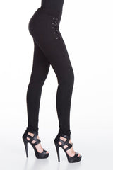 WR101 Damen Leggings mit seitlicher Schnürung - Cipo and Baxx - Damen leggings - Letzte Chance! -