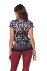 WT327 women T-shirt with cool brand print