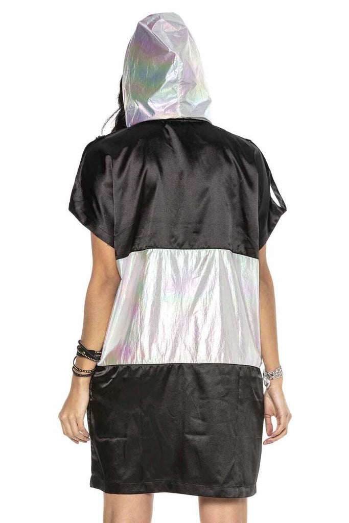 WY131 Damen Jerseykleid im Raincoat-Design - Cipo and Baxx